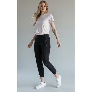 Athleta Ranier Joggers Size XS Black Zip Close Pockets